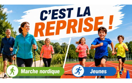Reprise de la marche nordique et des entraînements jeunes